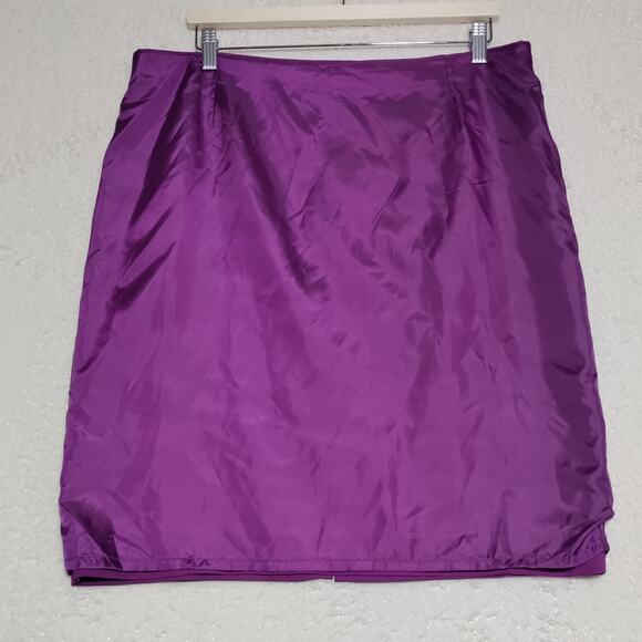 TAHARI ASL Skirt Women's Size 16 Straight Knee Length Career Amethyst Purple NEW - Picture 7 of 15